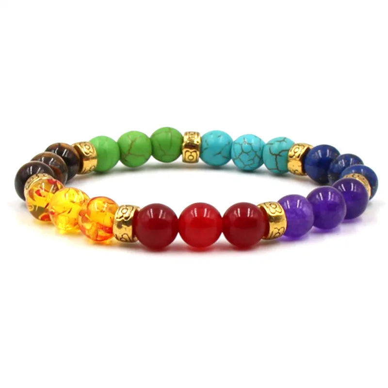 Natural Stone Beads Bracelets for Women Men Chakra Stones Bracelets Indian Yoga Braclets Women'S Healthy Stone Beads Jewelry