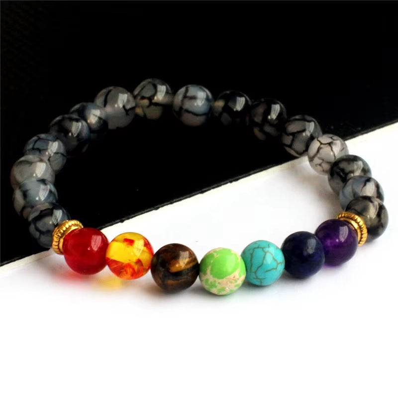 Natural Stone Beads Bracelets for Women Men Chakra Stones Bracelets Indian Yoga Braclets Women'S Healthy Stone Beads Jewelry