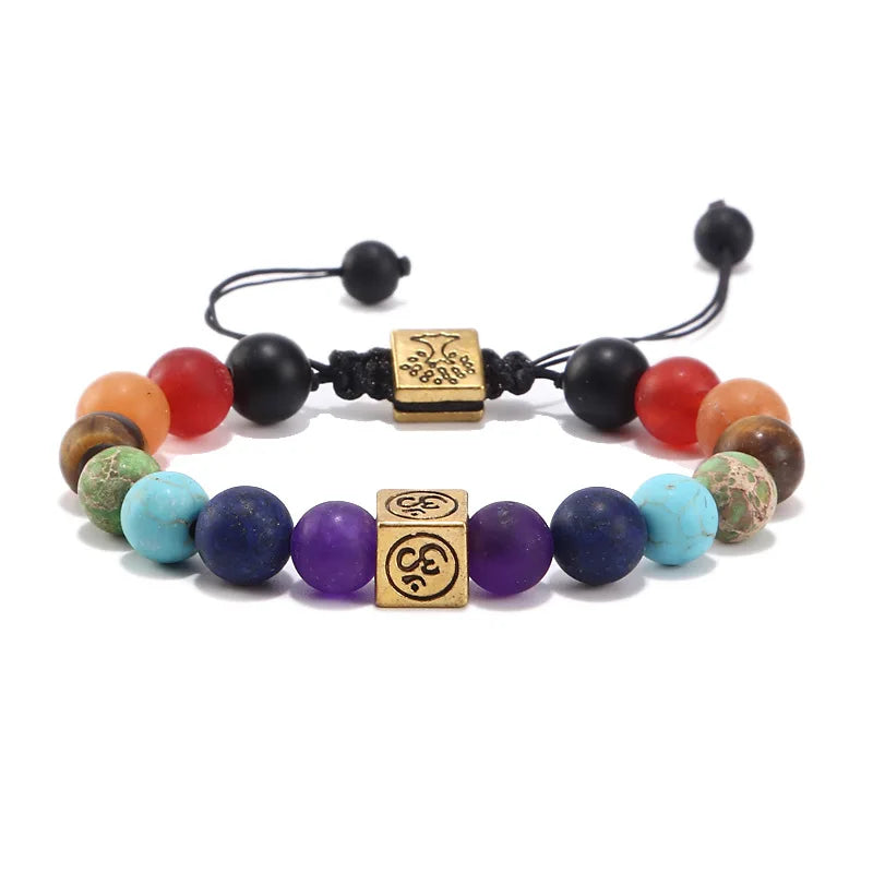 Natural Stone Beads Bracelets for Women Men Chakra Stones Bracelets Indian Yoga Braclets Women'S Healthy Stone Beads Jewelry