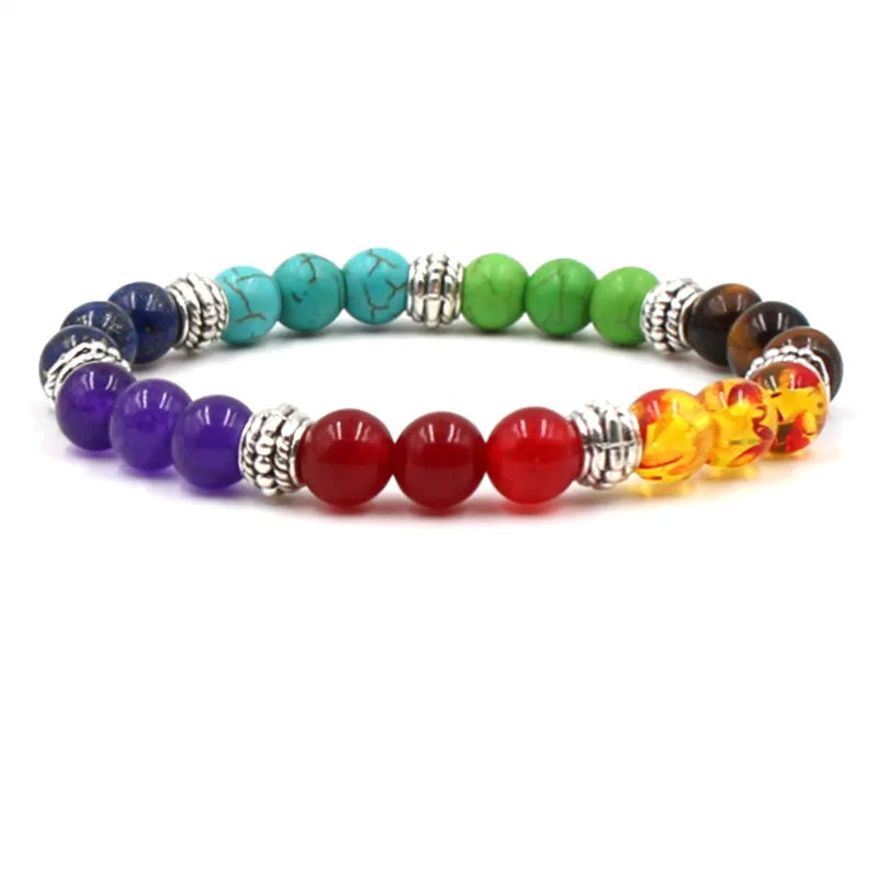 Natural Stone Beads Bracelets for Women Men Chakra Stones Bracelets Indian Yoga Braclets Women'S Healthy Stone Beads Jewelry