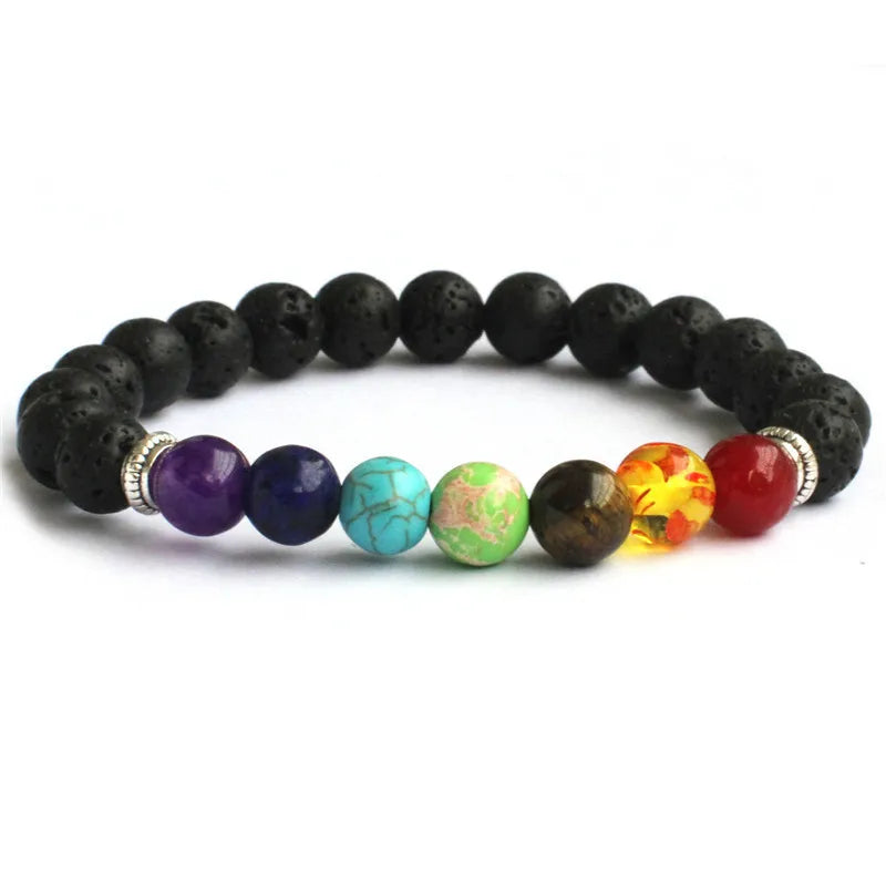 Natural Stone Beads Bracelets for Women Men Chakra Stones Bracelets Indian Yoga Braclets Women'S Healthy Stone Beads Jewelry