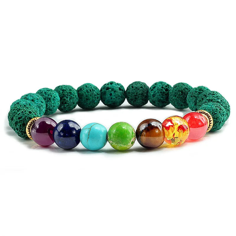 Natural Stone Beads Bracelets for Women Men Chakra Stones Bracelets Indian Yoga Braclets Women'S Healthy Stone Beads Jewelry