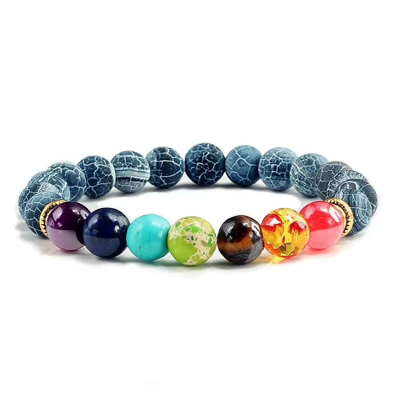 Natural Stone Beads Bracelets for Women Men Chakra Stones Bracelets Indian Yoga Braclets Women'S Healthy Stone Beads Jewelry