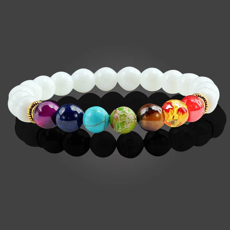 Natural Stone Beads Bracelets for Women Men Chakra Stones Bracelets Indian Yoga Braclets Women'S Healthy Stone Beads Jewelry