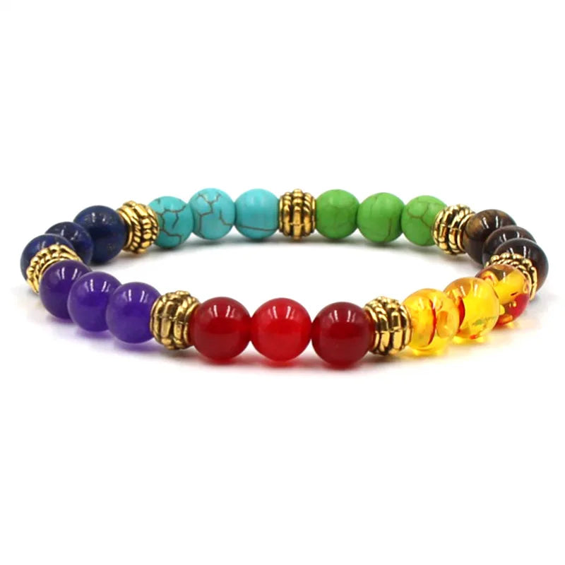 Natural Stone Beads Bracelets for Women Men Chakra Stones Bracelets Indian Yoga Braclets Women'S Healthy Stone Beads Jewelry