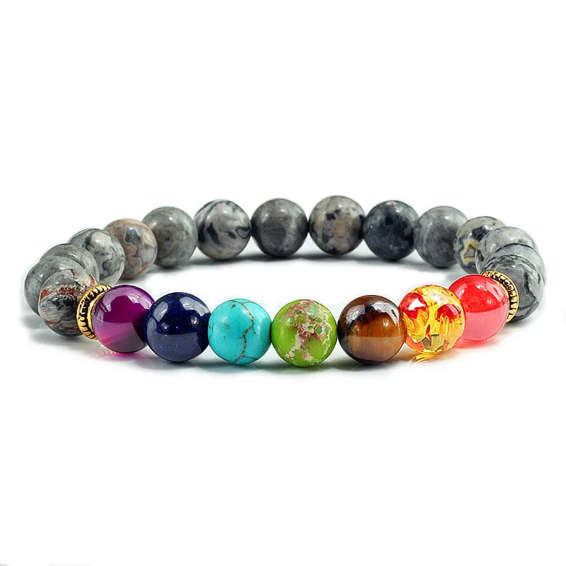 Natural Stone Beads Bracelets for Women Men Chakra Stones Bracelets Indian Yoga Braclets Women'S Healthy Stone Beads Jewelry