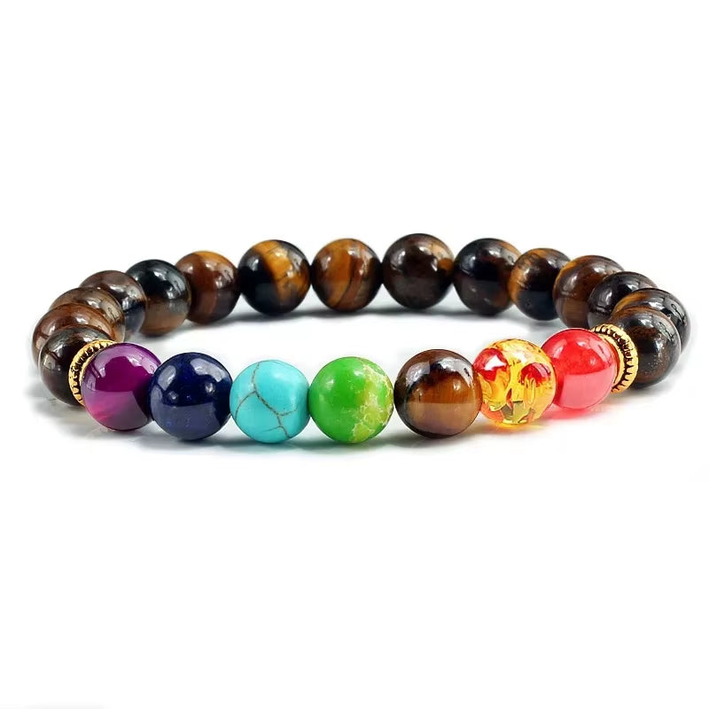 Natural Stone Beads Bracelets for Women Men Chakra Stones Bracelets Indian Yoga Braclets Women'S Healthy Stone Beads Jewelry