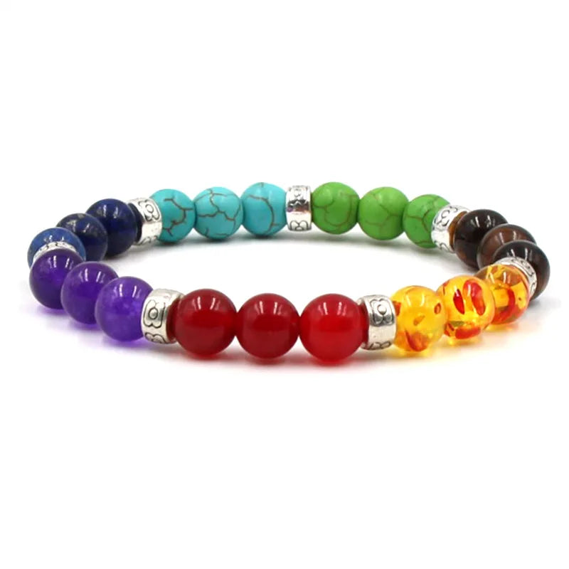 Natural Stone Beads Bracelets for Women Men Chakra Stones Bracelets Indian Yoga Braclets Women'S Healthy Stone Beads Jewelry