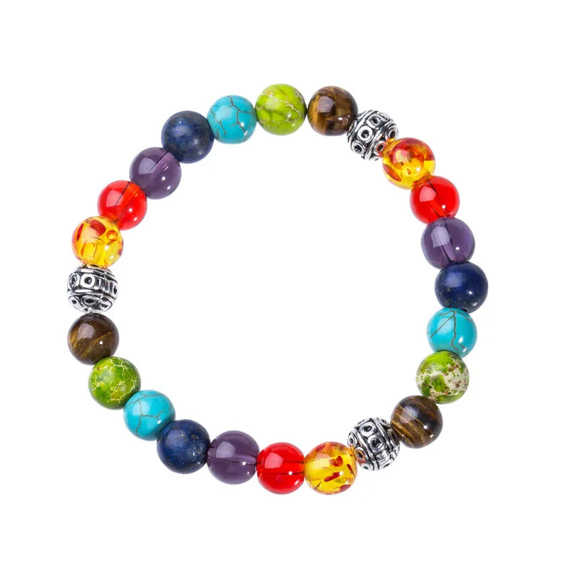 Natural Stone Beads Bracelets for Women Men Chakra Stones Bracelets Indian Yoga Braclets Women'S Healthy Stone Beads Jewelry