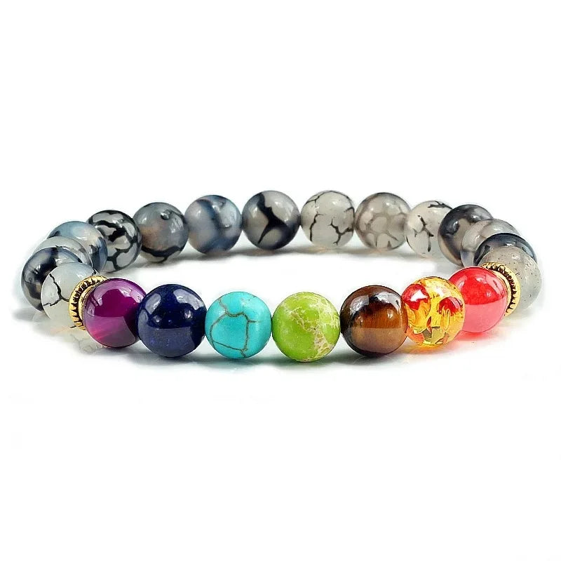 Natural Stone Beads Bracelets for Women Men Chakra Stones Bracelets Indian Yoga Braclets Women'S Healthy Stone Beads Jewelry