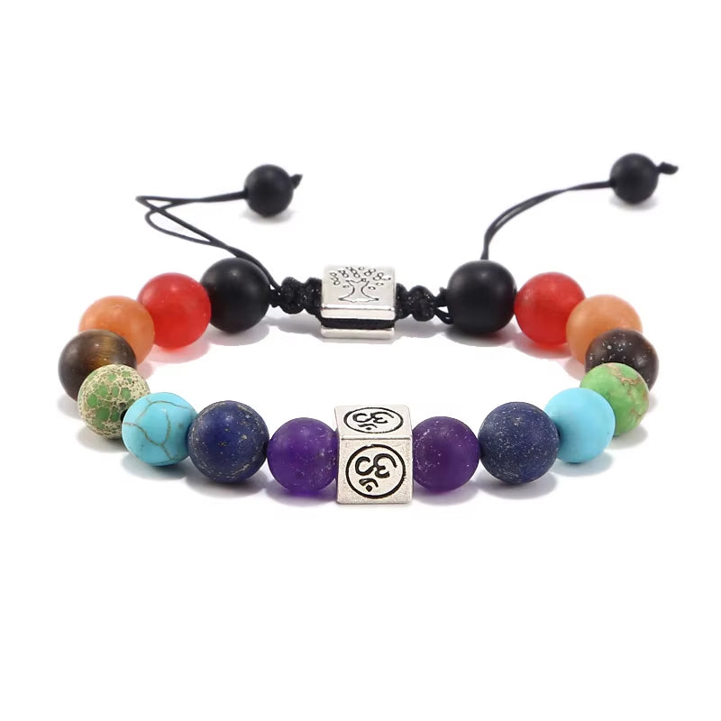 Natural Stone Beads Bracelets for Women Men Chakra Stones Bracelets Indian Yoga Braclets Women'S Healthy Stone Beads Jewelry