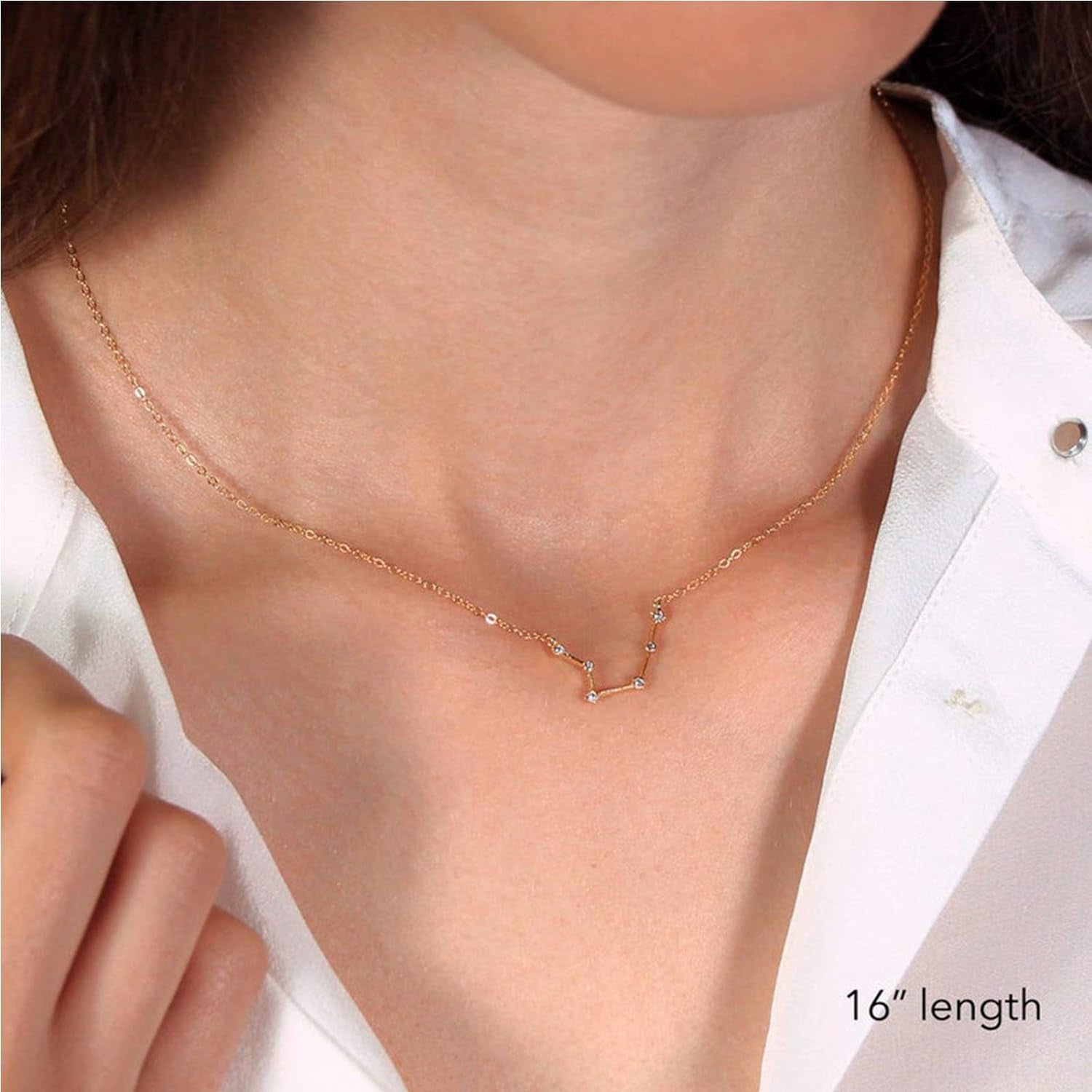 2Pcs Zodiac Necklace Set - 12 Constellation Pendant Necklace Zodiac Sign Necklace for Women - Astrology Birthday &